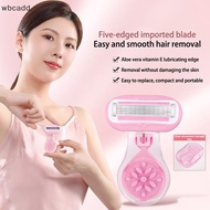 Wbcadd Portable Short Handle Women Razor Blade 5 Layers With Soap Bar Smooth Shaving Blade Lady Body