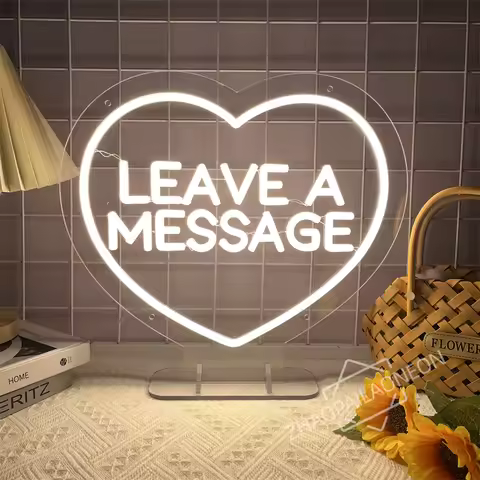 Leave A Message Neon Sign Engrave Personal Custom-tailor LED Lights For Customize Wedding Decoration
