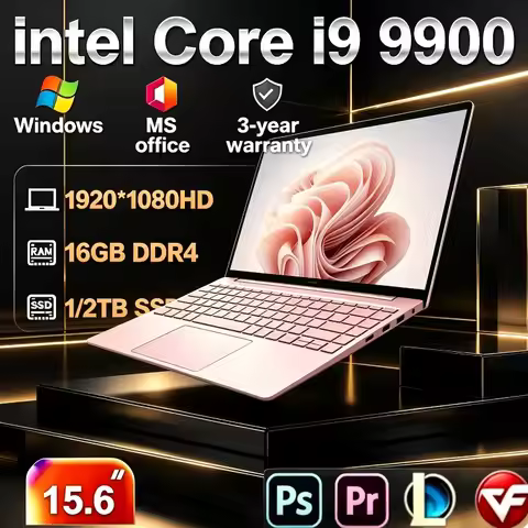 Portable Notebook PC High Performance New 2026 Designed for Office Gaming Laptop Intel Core i9 9900,