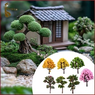 [kokiya] 7Pcs Miniature Artificial Trees Mixed Model Trees for Table Centerpiece