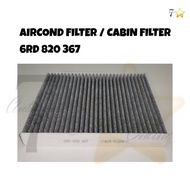 VOLKSWAGEN POLO / POLO SEDAN / VENTO CABIN FILTER AIRCOND FILTER / CARBON / 6RD 820 367