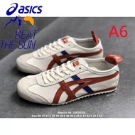 Asics Onitsuka Mexico 66 New leather men's and women's shoes sneakers white red blue