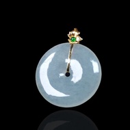 冰種翡翠平安扣項鍊 18K金 | 天然緬甸玉翡翠A貨 | 送禮