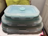 Tiffany Blue矽膠摺疊保鮮盒三件套