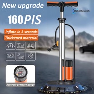 【】Pump Tyre Pump Air Pump Bicycle Pump With Gauge 160PSI High Pressure Air Pump for Motorcycle/Car T