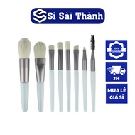 Sst - Set Of 8 Mini Makeup Brushes In Gray Easy To Carry