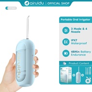 Airuidu CF560 Portable Dental Water Flosser 160ML Oral Irrigator IPX7 Waterpulse 4 Nozzles