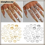 xiangbao1 Punk Grunge Stackable Rings for Men and Women Geometric  Accessories