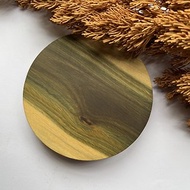 巴拉圭綠檀羽毛木紋絢麗顏色變幻杯墊/擺件-手作溫度/木質芬芳