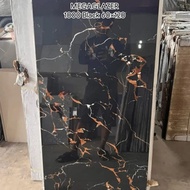 Granit 60x120 Lantai/Dinding Motif Marmer 1000 Black Corak Gold Glazed