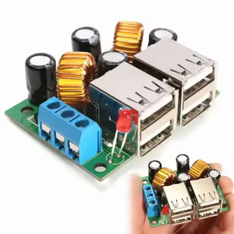 4 Four USB Port A5268 Step Down Power Supply Converter Board Module DC 12V 24V 40V to 5V 5A For ardu