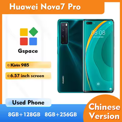 Huawei Nova7 Pro 5G Smartphone Android Screen 6.15 inches 2340x1080px 4000mAh Nano SIM Used Phone