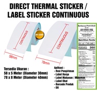 Direct Thermal Continuous Printer Cashier Receipt Label Barcode Receipt Label Label Sticker