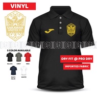 Baju Polo Jersey Kolar SARAWAK UNITED FC | MICROFIBER | Jersi T Shirt Unisex Sports T-Shirt Tee Shirts Pakaian Football