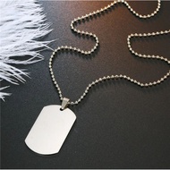 Original Fashion Full Silver Pepper Seed ARMY Military Necklace