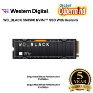 Western Digital WD BLACK SN850X NVMe SSD - 1TB, 2TB, 4TB With Heatsink - 5 Years Local Warranty