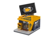 Exclusive Mini City Video Rental Store - Custom Designed 123 Piece Model - Compatible with Lego and 