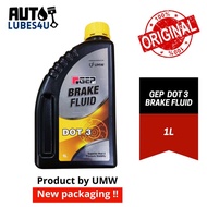GEP Brake Fluid Dot 3 (1L) New Packing - Product from UMW