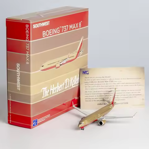 SWA002 Alloy Collectible Plane Gift NG Model 1:400 Southwest Airlines Boeing 737 MAX 8 Diecast Aircr
