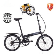 Folding Bicycle 20 Inch 6 Speed Foldable Bicycle Variable Speed Aluminum Alloy Light Weight Adult Men And Women Bicycle Factory Stock