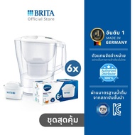 BRITA Water Filter Jug XL 3.5L White + (Filter Pack 6)