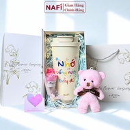 NAFI high-quality ceramic-coated thermos cup 520ml, meaningful thermos cup gift set made of ceramic-