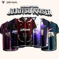 [NEW]✨DJ Sport Jersey Jujutsu Kaisen ANIME NFL Budak&Dewasa Unisex Shirt-Size 6-10XL/Goju/Megumi/Nan