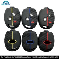 OPENMALL Silicone Key Case Cover Protected Fob Accessories for Ford Fiesta Mk7 Mk5 Mk6 Mondeo Focus 