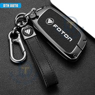 DTH Leather Car Smart Remote Key Case Cover For Foton Senior General G9 Landscaper Yutu 9/8 pickup F