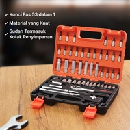 MATA 53pcs Socket Wrench Set 1/ 4" Inch Ratchet Toolbox Socket Wrench Screwdriver CR-V53