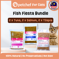 PETCHEF Cat Food Bundle (FISH FIESTA) - Fresh Cooked | Frozen | Wet Food| Healthy | Makanan Kucing |