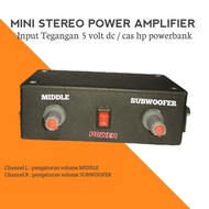 mini power amplifier stereo 5 volt rakitan pam 8043 2 × 3 watt(',')