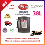 Rheem 38L 65SVP10S Classic Electric Storage Water Heater (Vertical Heater) | 3 Years Local Warranty | Made In Mexico | Fast Express Delivery