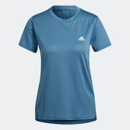 adidas เทรนนิง & Gym & Training เสื้อยืด AEROREADY Designed 2 Move 3-Stripes Sport ผู้หญิง สีน้ำเงิน