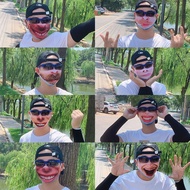 Creative Mask Expression Funny Ear-Hanging Face Printing Adjustable Mask 3 Funny Mask