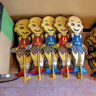OWN PRODUCTION OF 6 TRADITIONAL UPIN IPIN WAYANG TOYS