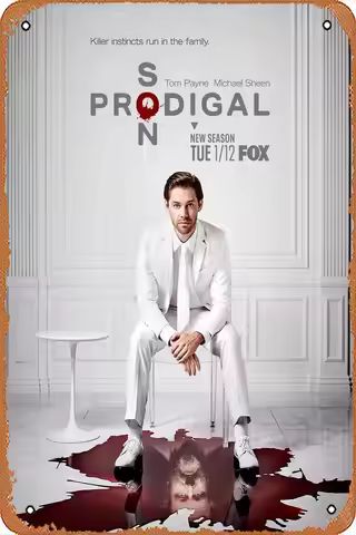 Prodigal Son (Tom Payne,Michael Sheen) TV Show Poster Tin Sign Film Movie Cinema Theater 8x12 inches