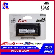 Sodimm DDR4 4GB Team Elite PC 2666mhz Baru Garansi Resmi | Ram Laptop