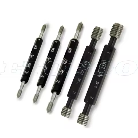 M2 M3 M4 M5 M6 M7 M8 M9 M10 Metric 6H Steel Double End Hex Handle Thread Plug Gage Gauge With Case