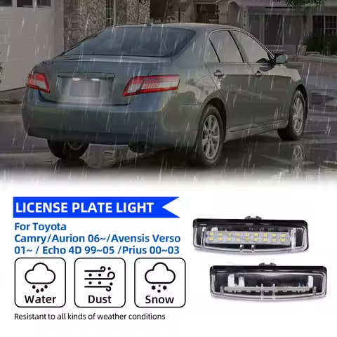 For Toyota Camry/Aurion Avensis Verso Echo Prius for LEXUS Is200 Is300 Ls430 Gs300 Rx300 LED License