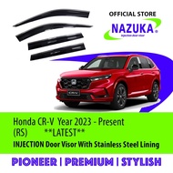 NAZUKA Honda CR-V / CRV / CR V (RS) Year 2024 / 2025 - Present INJECTION Door Visor With Stainless S