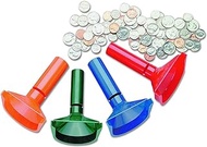 MMF Industries Coin Sorter Tubes | 4 Color-Keyed Tubes | Durable Molded Plastic | Assorted Colors | Easy to Load | Coin Counters &amp; Coin Sorters for Wrappers