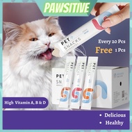 PAWSITIVE Cat Wet Food/Cat Stick/Cat Food/Cat Snack/Cat Treat/Makanan Kucing Basah/Makanan Kucing Mu