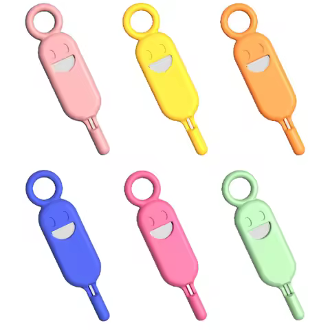 2 IN 1 Anti-Lost Sim Card Eject Pin Needle with Storage Case Mobile Phone SIMCard Protector Holder E