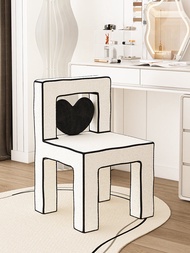 Two-Dimensional Heart Comic Chair Dopamine Sketch Leisure Chair Cosmetic Chair Dining Chair Single-S