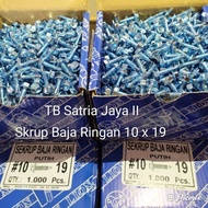 PTR Skrup baja ringan 10x19/baut baja ringan Lion hrg per dus isi 1000