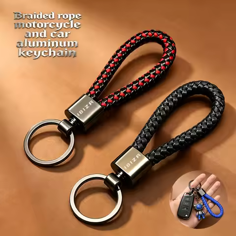 For Seat Ibiza 6L 6J 6P 6F 6KJ1 2002-20126 Accessories Braided rope aluminum motorcycle and car keyc