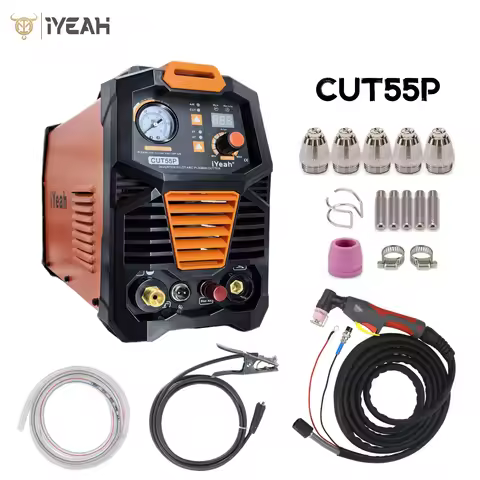 Plasma Cutter CUT55P HF Pilot Arc iYeah 110V/220V 55A Plastic Air Cutting Welder Machine With AG60P