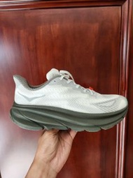 HOKA ONE ONE Clifton 9 Tech Stealth White lime白灰