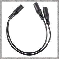 28cm 3.5mm Female to Dual Jack Female Y Splitter Stereo Audio Cable Black